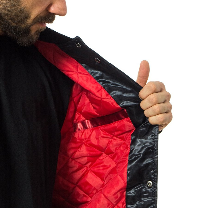 Kurtka męska Mitchell and Ness NBA Tough Season Satin Jacket Chicago Bulls black / red