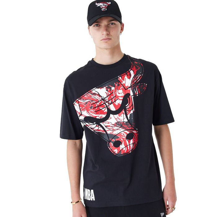 New Era koszulka męska NBA All Over Print Infill Black Oversized T-Shirt black