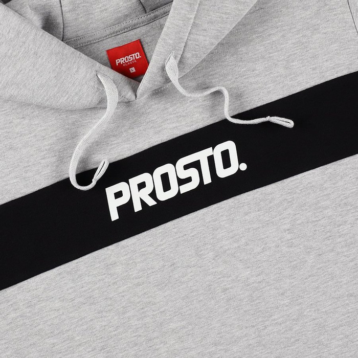Bluza męska z kapturem Prosto Klasyk hoodie Stripez grey