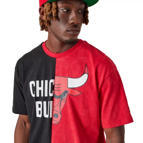 New Era  t-shirt Washed Graphic NBA Chicago Bulls red / black