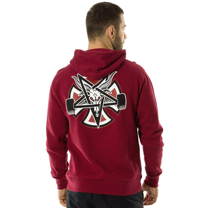 Bluza męska Thrasher X Independent hoody Pentagram Cross red N