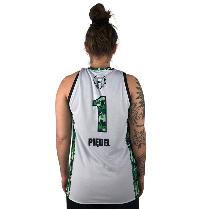 Proton x Melanżowe Akcesoria Tekstylne x MAT Wear WMNS reversible jersey Bottle Camo white / black / camo