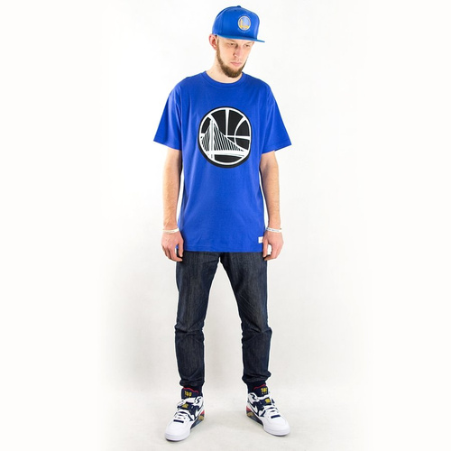 Koszulka Mitchell and Ness t-shirt Black and White Logo Traditional Golden State Warriors royal