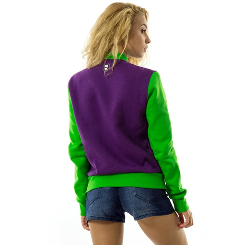Melanżowe Akcesoria Tekstylne bluza damska WMNS Varsity Scirpt Logo purple / green 