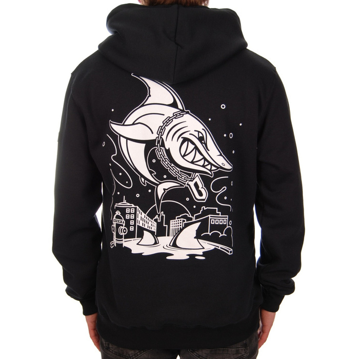BOR Bluza męska z kapturem hoodie Shark black