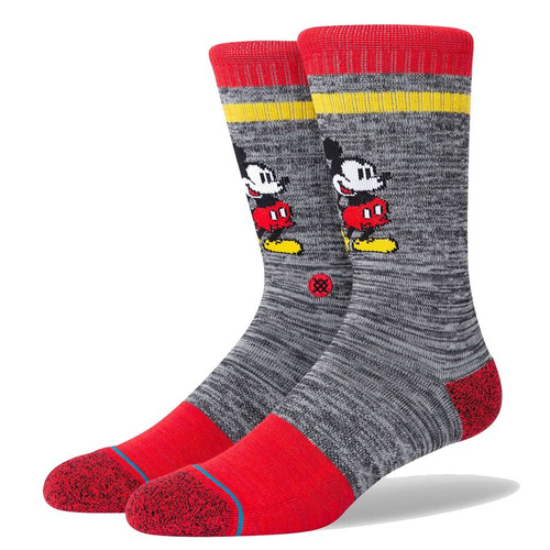 Stance skarpety unisex Infiknit™ Vintage Disney Mickey Mouse grey / red