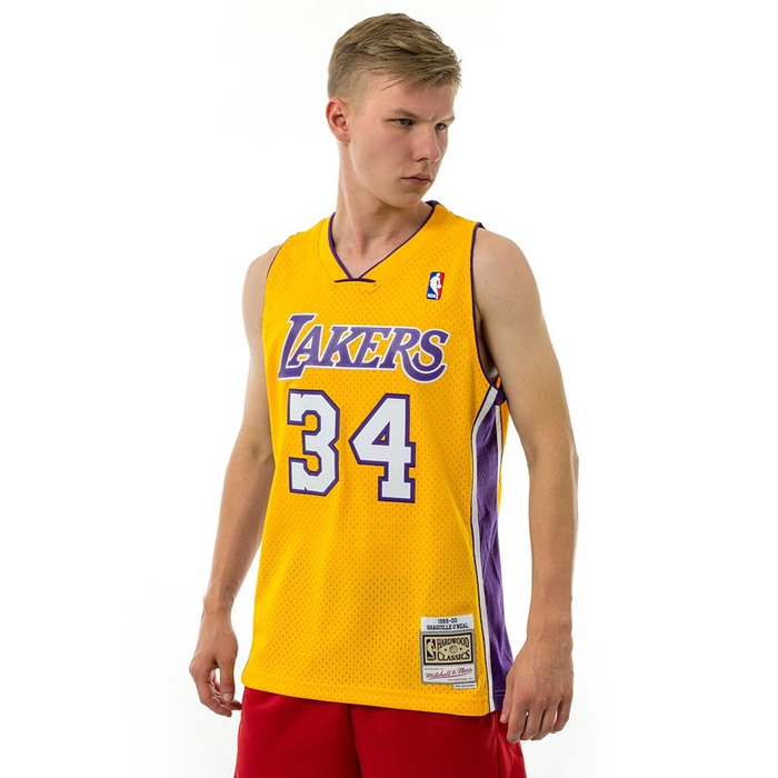 Koszulka męska Mitchell and Ness Swingman Jersey 2.0 HWC Los Angeles Lakers Shaquille O' Neal 1999-2000 yellow