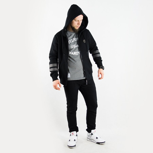 Bluza Polski Wąs hoodie Zip Logo black