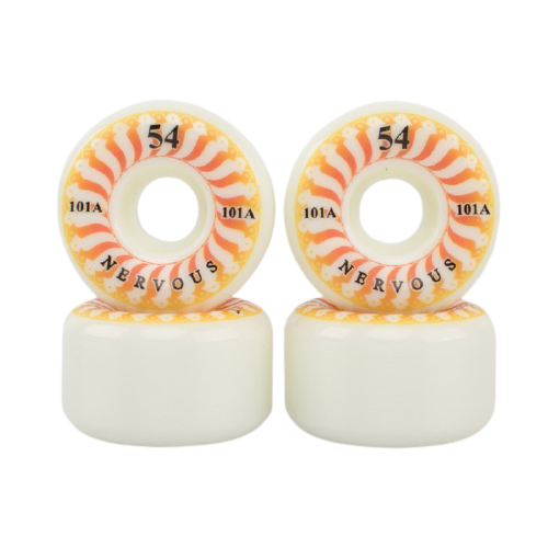 Nervous Koła do deskorolek wheels Swirl 101A Conical white 4szt. (54mm)