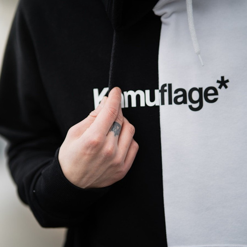 Bluza męska z kapturem Kamuflage* hoody Yin Yang black / white