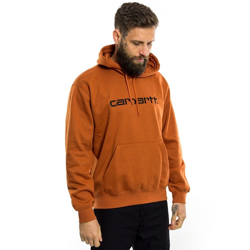 Bluza męska z kapturem Carhartt WIP Hooded Carhartt Sweat cinamoon / black
