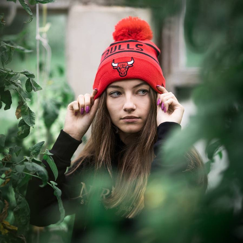 New Era beanie Jake Cuff Knit NBA Chicago Bulls red