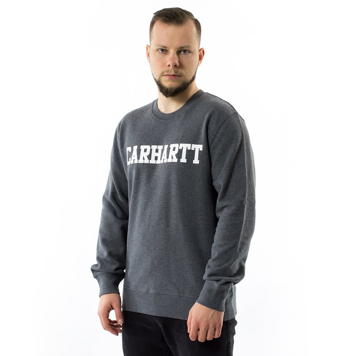 Bluza męska Carhartt WIP crewneck College dark grey heather / white