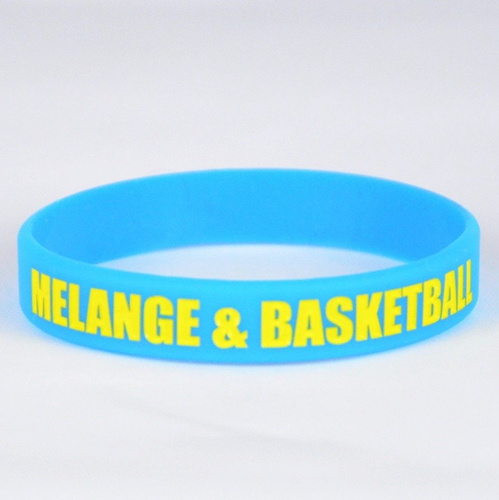 MAT Wear wristband Melange&Basketball blue / yellow