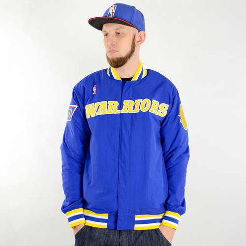 Mitchell and Ness Authentic Warm Up Jacket Golden State Warriors royal / yellow