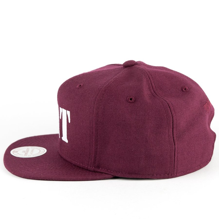 Czapka z daszkiem MAT Wear x Mitchell and Ness snapback MAT Script burgundy / white TM