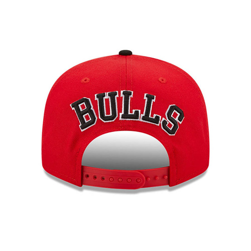 New Era czapka z daszkiem snapback 9FIFTY NBA Team Arch Chicago Bulls red / black