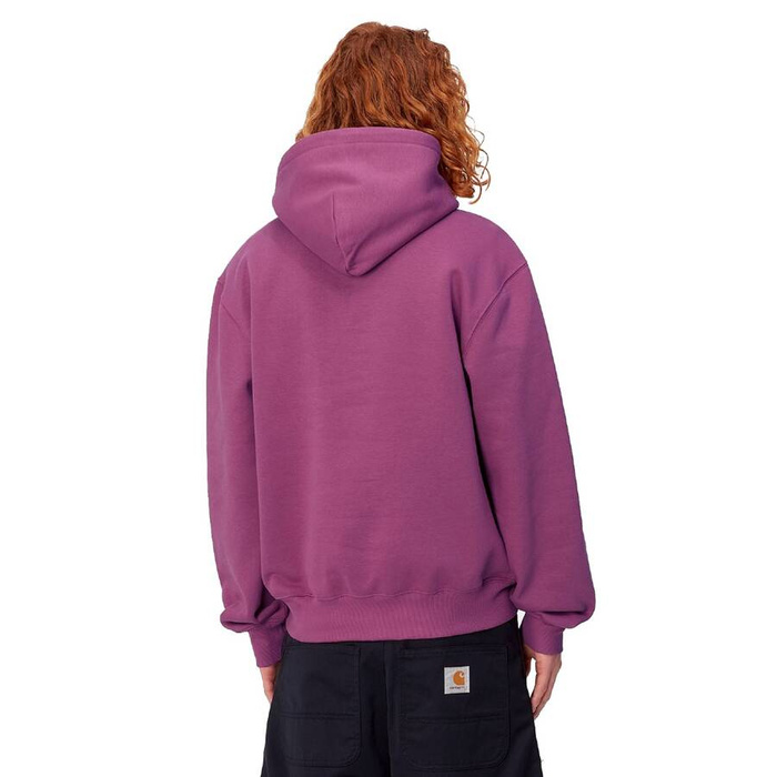 Carhartt WIP bluza męska z kapturem Hooded Carhartt Sweat magenta / black