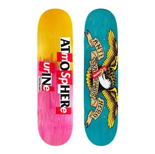 Blat do deskorolki Supreme® x Antihero® skateboard pink 8.25" x 32"