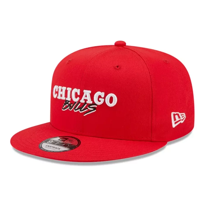 New Era snapback 9FIFTY Script Logo NBA Chicago Bulls red