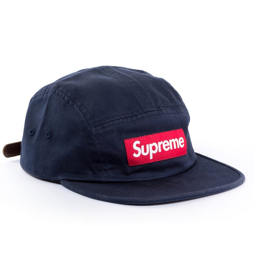 Supreme 5-panel Washed Chino Twill Camp Cap navy