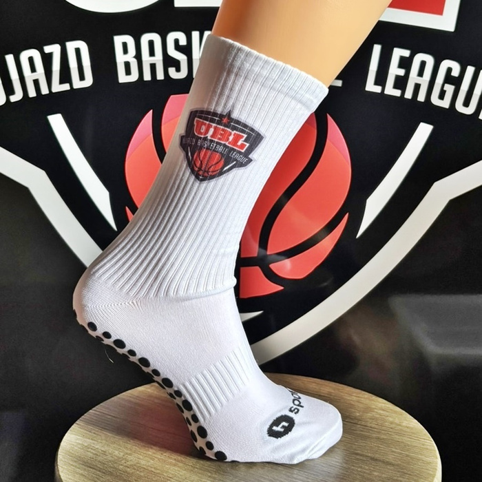 hSports x MAT Wear skarpety koszykarskie UBL Classic Logo white