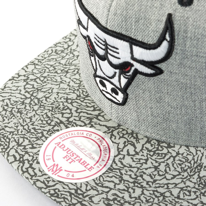 Mitchell and Ness snapback Elephant Crack Chicago Bulls grey