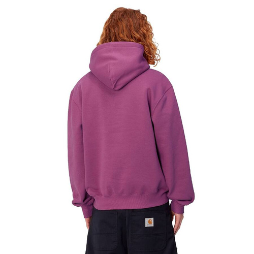 Carhartt WIP bluza męska z kapturem Hooded Carhartt Sweat magenta / black