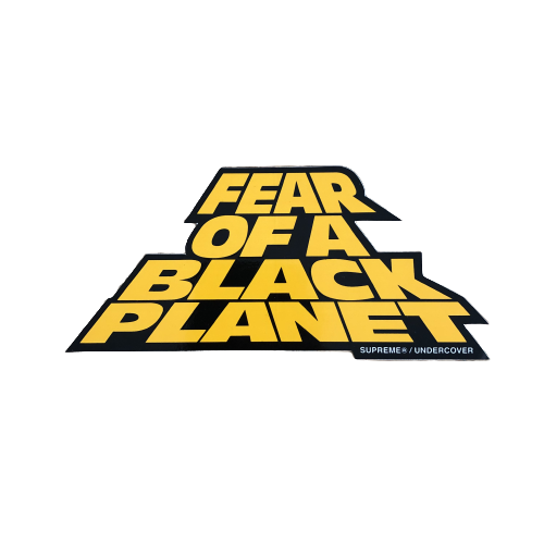 Wlepka Supreme sticker Fear Of Black Planet yellow