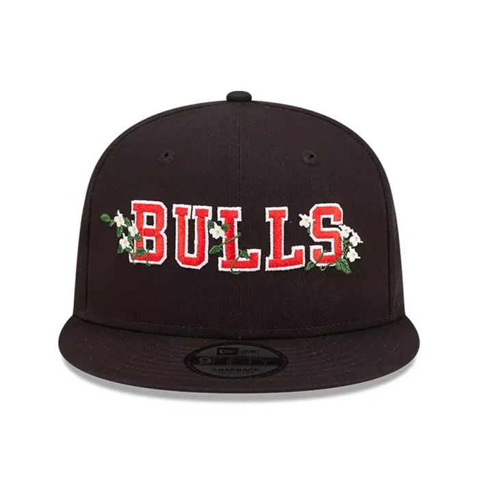 New Era snapback 9FIFTY NBA Flower Wordmark Chicago Bulls black