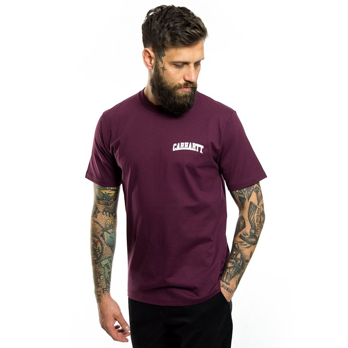 Koszulka męska Carhartt WIP t-shirt University Script shiraz / white