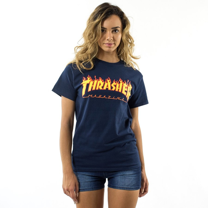 Thrasher t-shirt WMNS Flame Logo navy