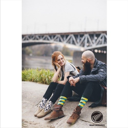 Many Mornings skarpety Coffee Traingles multicolor