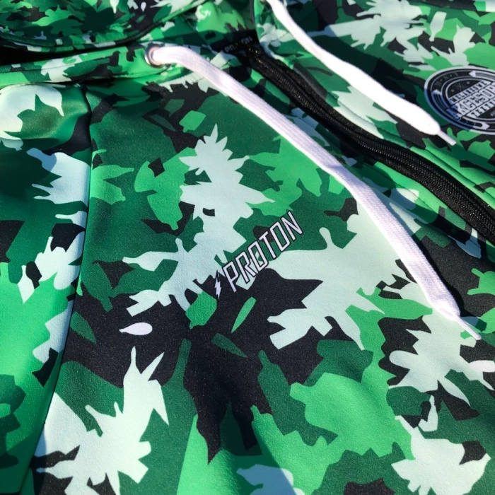  Proton x Melanżowe Akcesoria Tekstylne x MAT Wear bluza męska z kapturem Tech Zip Hoody Bottle Camo 