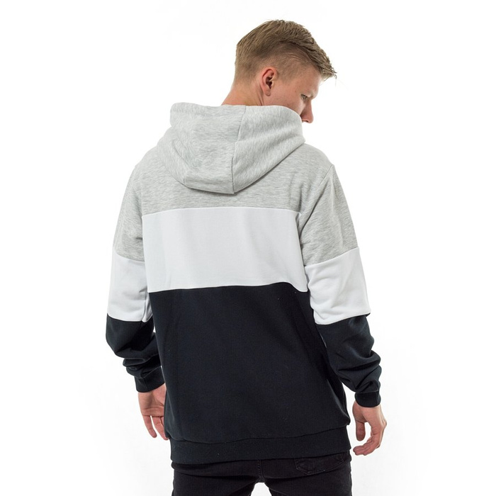 FILA sweatshirt hoody Night Blocked light grey melange / black / bright white (687001-A220)