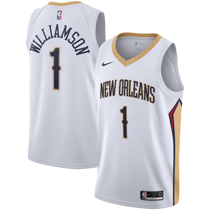 Jordan Swingman Jersey NBA Association Edition New Orleans Pelicans Zion Williamson white (youth collection)