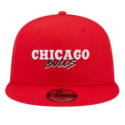 New Era czapka z daszkiem snapback 9FIFTY Script Logo NBA Chicago Bulls red