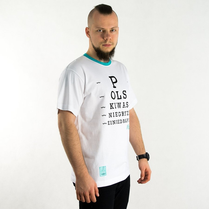 Koszulka Polski Wąs t-shirt Optyk Badanie white