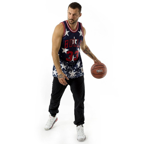 Mitchell and Ness swingman jersey 4th July Chicago Bulls Scottie Pippen 1997-98 navy / red