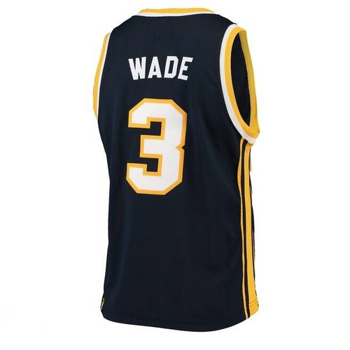 Retro Brand NCAA Jersey Marquette Golden Eagles Dwayne Wade navy