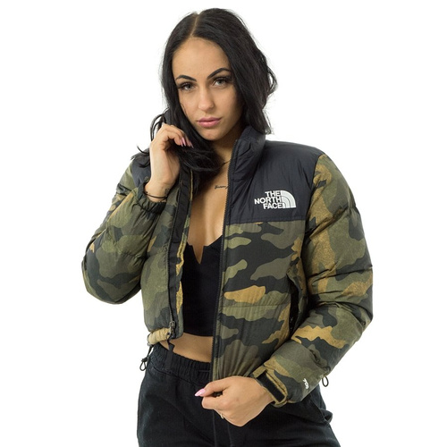 Kurtka damska The North Face jacket W 1996 Nuptse Crop camo / black (T93XE2F32)