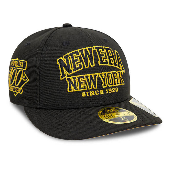 New Era fitted cap 59FIFTY 59FIFTY Fitted Cap Wordmark black-gold