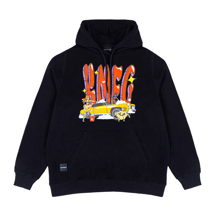 Kamuflage sweatshirt hoody P.I.M.P black
