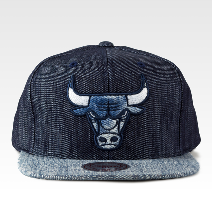 Mitchell and Ness snapback Chicago Bulls Blue Linen denim