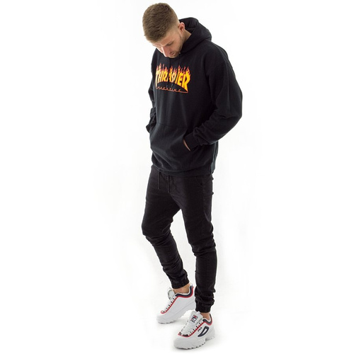 Thrasher sweatshirt hoody Flame Logo black