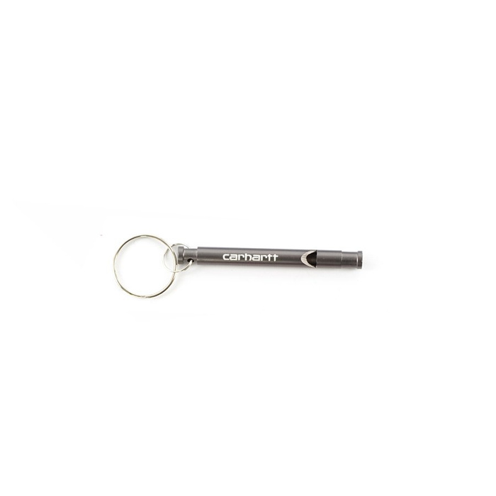 Carhartt WIP Script White Keychain silver