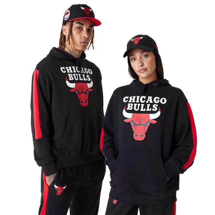 New Era sweatshirt hoody WMNS Colour Block NBA Chicago Bulls black