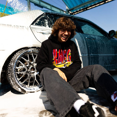 Kamuflage sweatshirt hoody P.I.M.P black