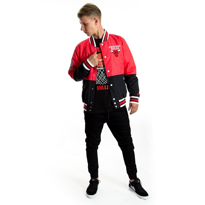 New Era jacket NBA Colour Block Bomber Chicago Bulls red / black