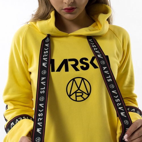 Marska sweatshirt Mr Yellow Hoodie Tape yellow